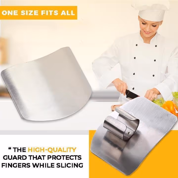 Stainless Steel Finger Guard – a sleek, minimalist kitchen tool from Clear-binary