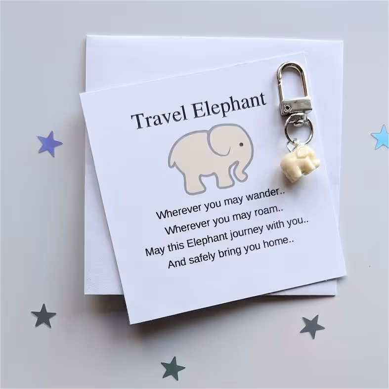 🔥Hot Sale Creative DIY Elephant Letter Keychain🐘